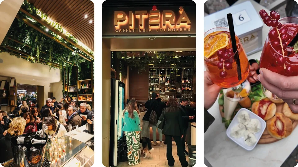 La sede del Vomero, in via Luca Giordano. Imperdibili aperitivi e tutti i classici di Piterà.