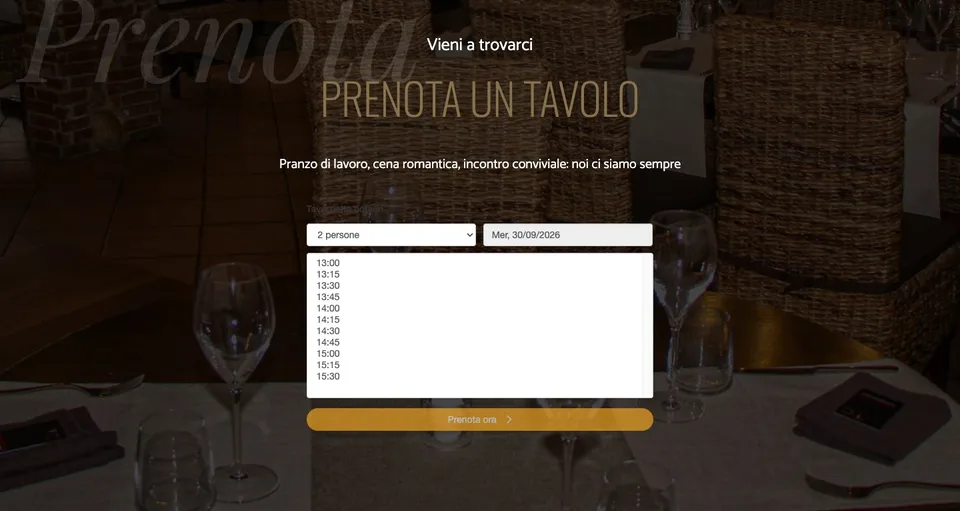 Prenotazione online con Dish