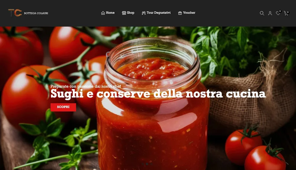 La home di Bottega Colauri